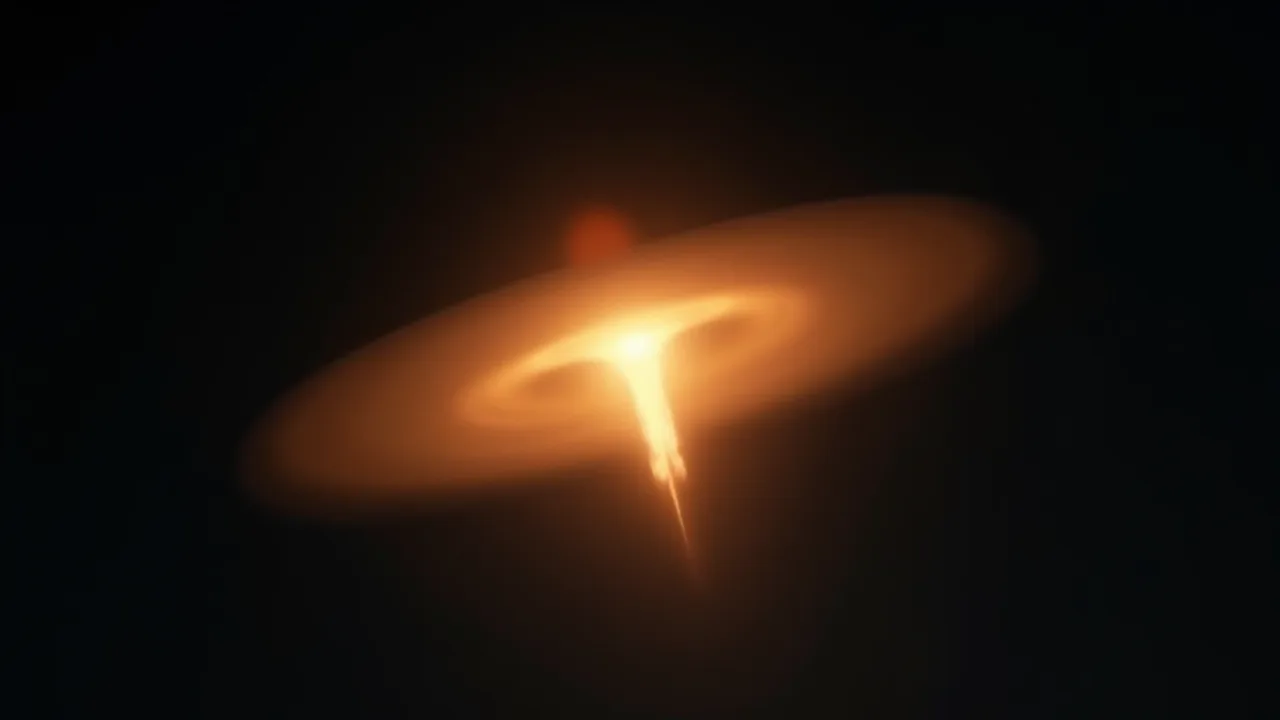 AI illustration of the Skywatcher "Blob" class: an amorphous translucent glowing cloud around a brighter cylindrical core
